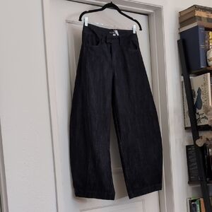 NWT Eggka Dark Wash Barrel Jeans S